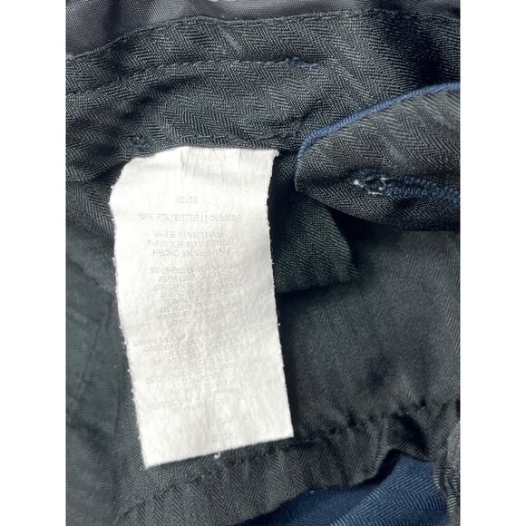 Mens Blue Dress Pants 40x32 Classic Fit 100% Polyester 60h - Picture 4 of 10